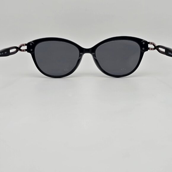 Bebe BB7216 001 Jet Black Rhinestone Cat Eye Eyeglasses Frame w/ Case 52-16-135 - Picture 5 of 15